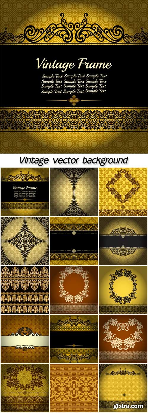 Vector backgrounds, vintage patterns, ornaments