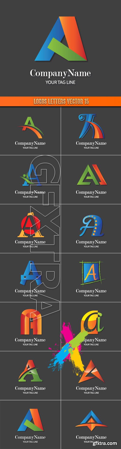 Logos letters vector 15