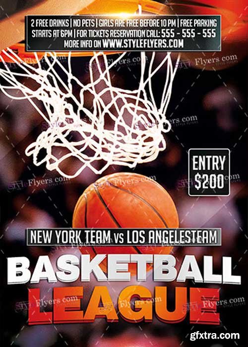 Basketball League V2 PSD Flyer Template