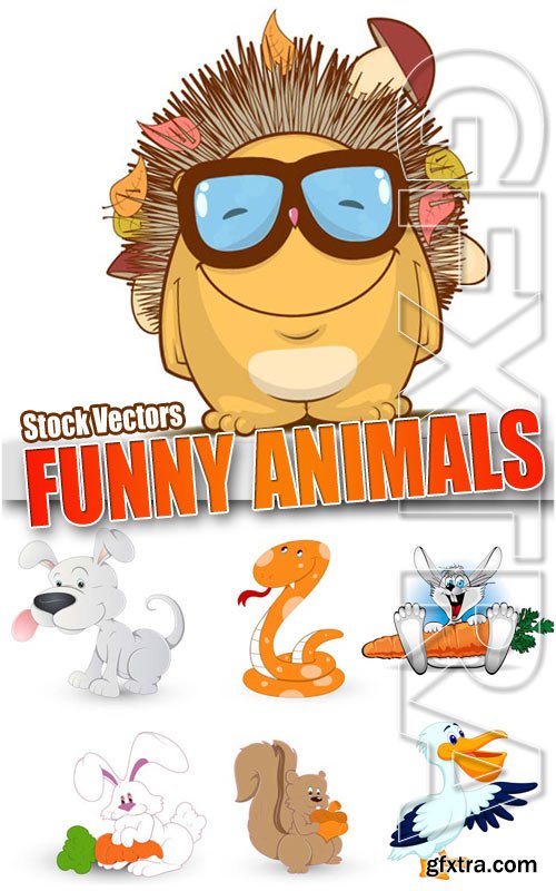Funny animals for kids - Stock Vectors