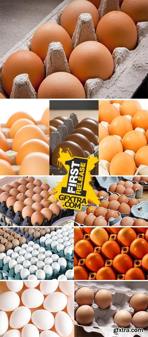 Stock Image Lots of eggs in the carton