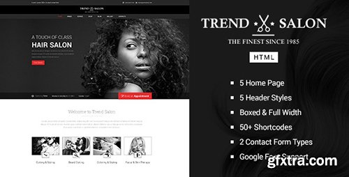 ThemeForest - Trend Salon v1.0 - HTML Salon Template - 16437324