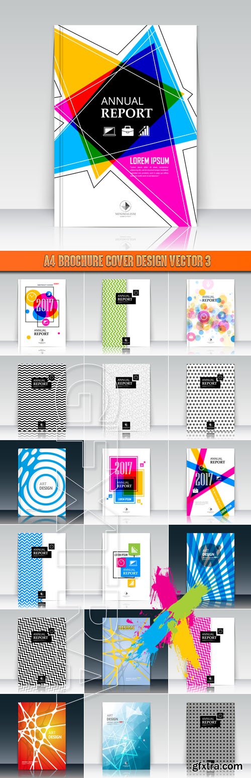 A4 brochure cover design vector 3