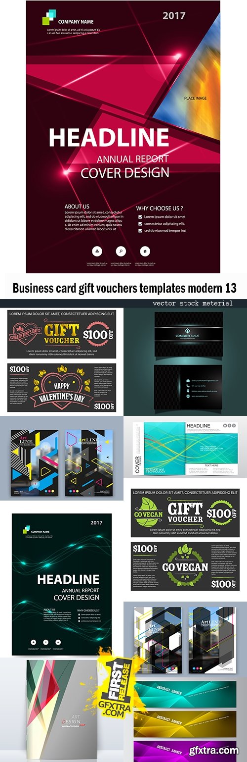 Business card gift vouchers templates modern 13