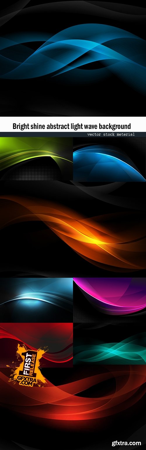 Bright shine abstract light wave background