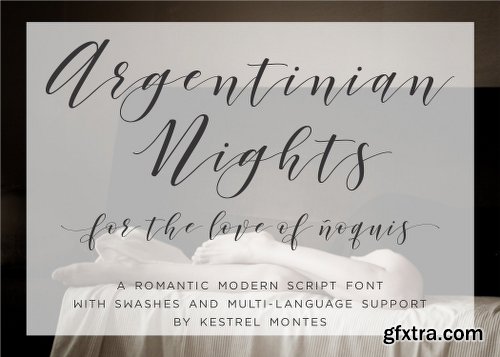 CreativeMarket Argentinian Nights elegant font 1148499