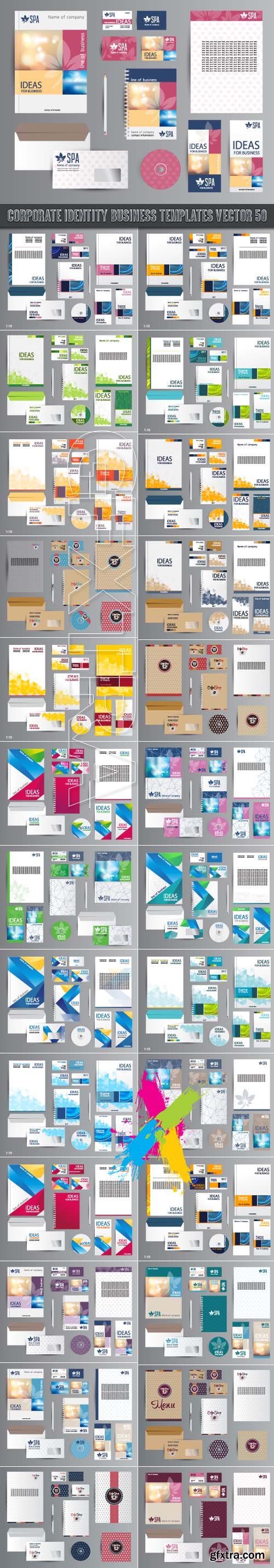 Corporate identity business templates vector 50