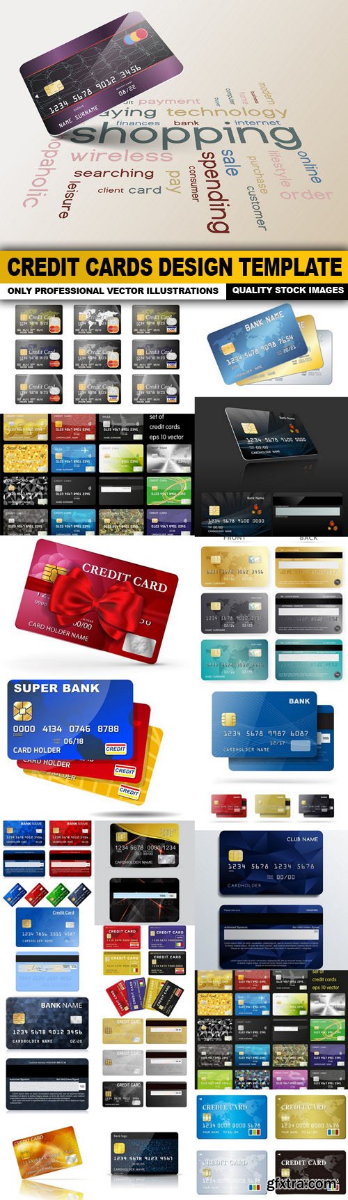 Credit Cards Design Template - 20 Vector