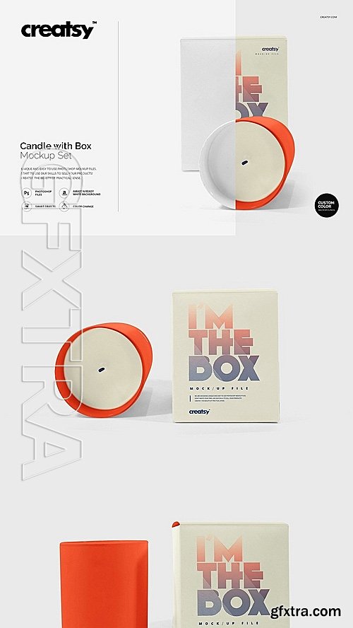 CM - Candle with Box Mockup 1152465