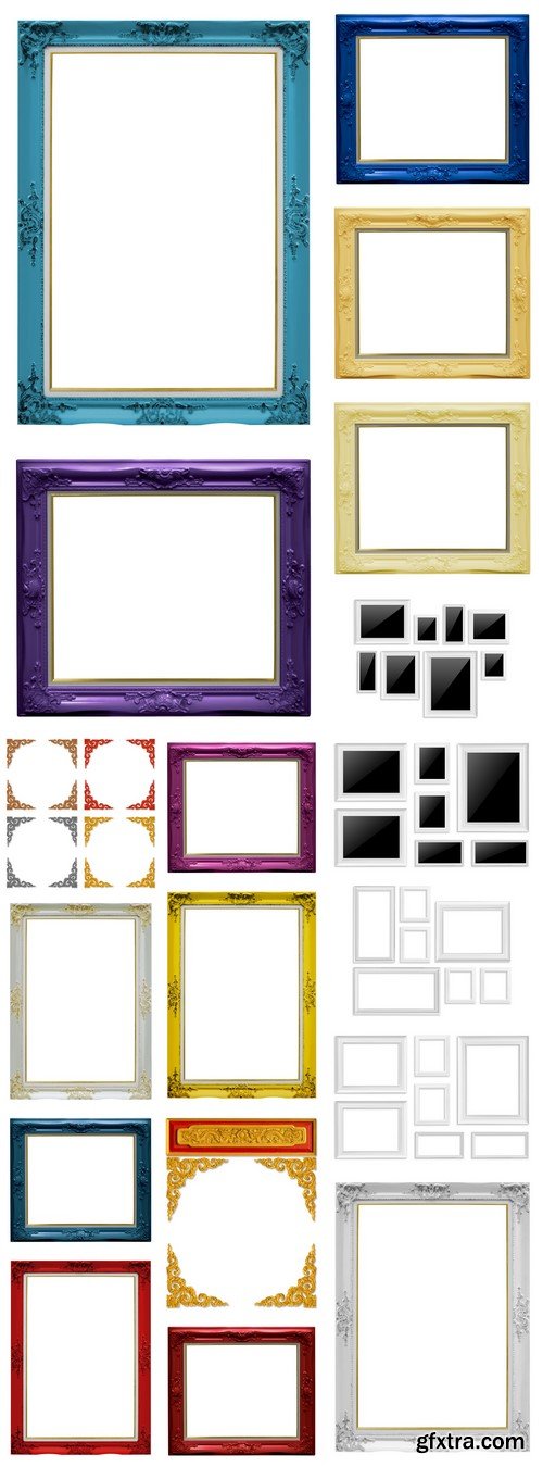 Colored frame isolated on white background 18X JPEG