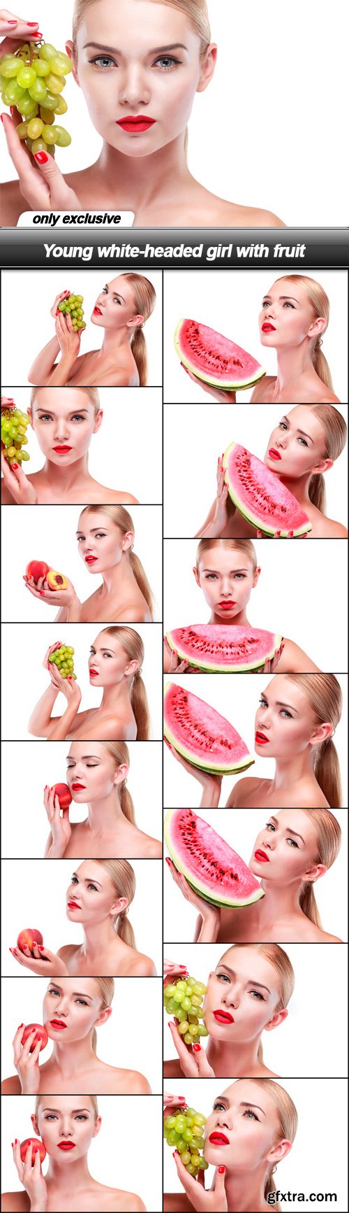 Young white-headed girl with fruit - 15 UHQ JPEG