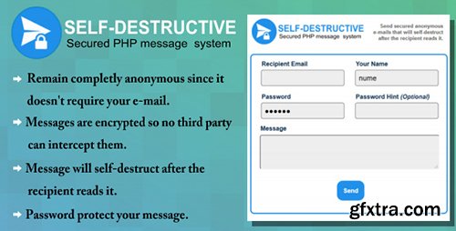 CodeCanyon - Self-Destruct E-mail message system (Update: 9 November 16) - 18622501