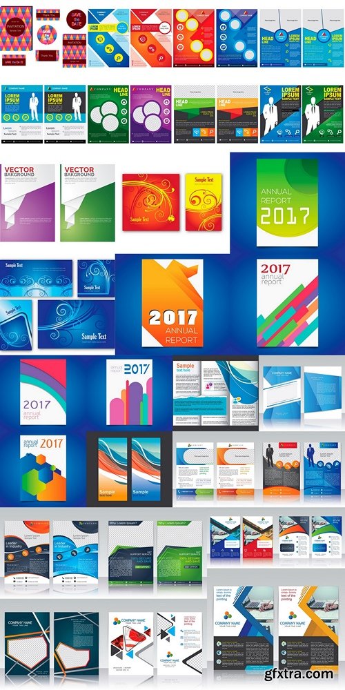 Vector modern flyer brochure. Annual report. Design templates