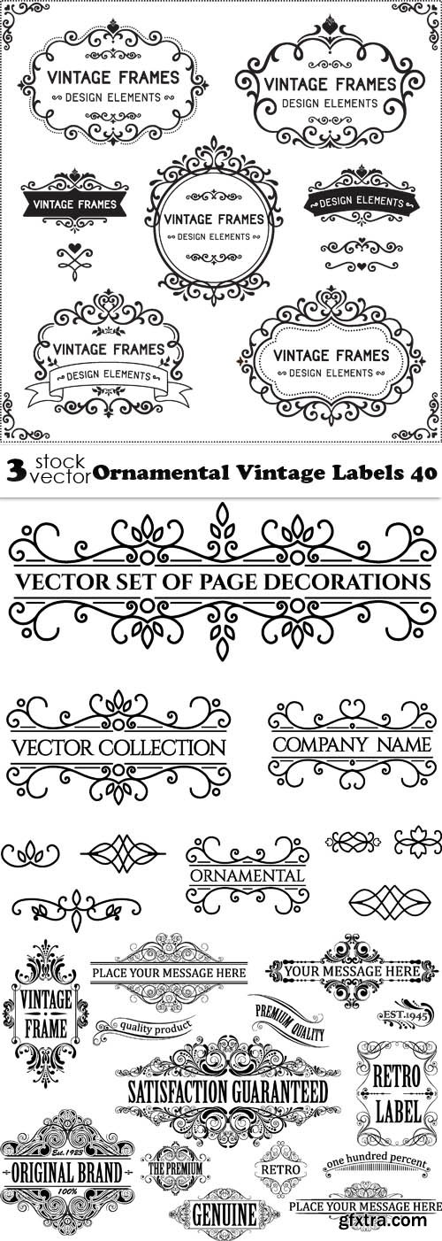 Vectors - Ornamental Vintage Labels 40
