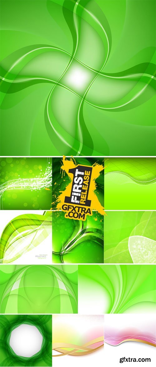 Stock Abstract green background, Vector Illustration