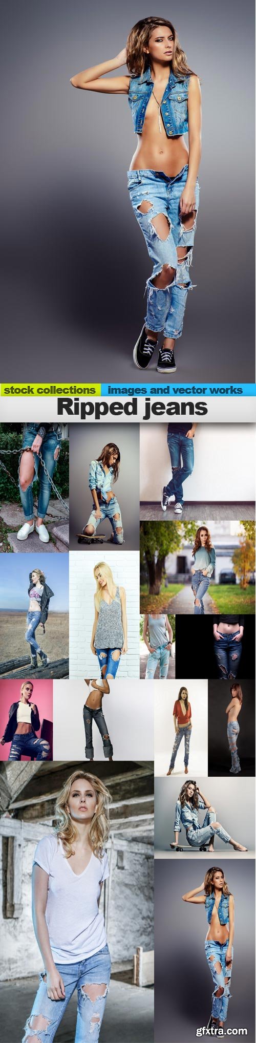 Ripped jeans, 15 x UHQ JPEG
