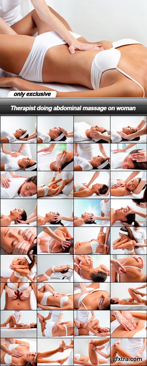 Therapist doing abdominal massage on woman - 36 UHQ JPEG