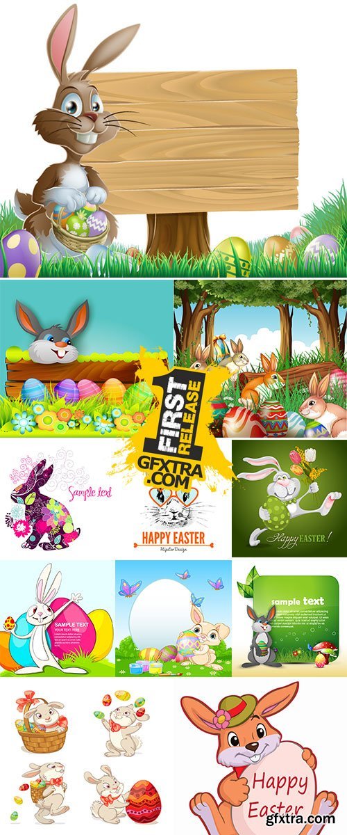 Easter bunny vector 26xEPS