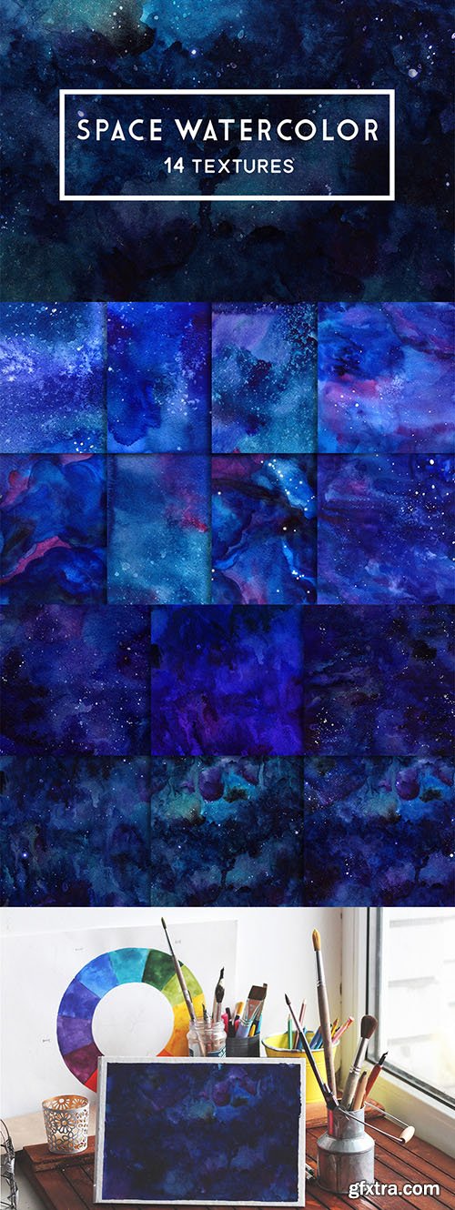 Space Watercolor Textures