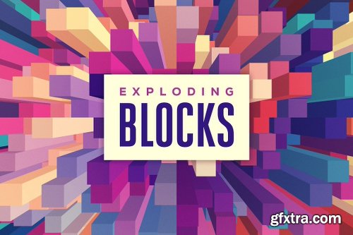 CreativeMarket Exploding Blocks 760093