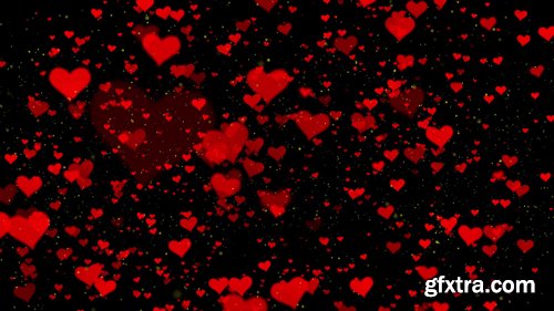 Valentine\'s Day background, flying hearts