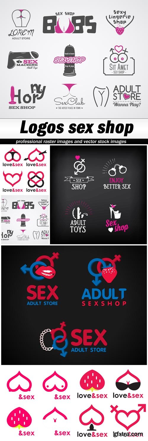 Logos sex shop - 6 EPS