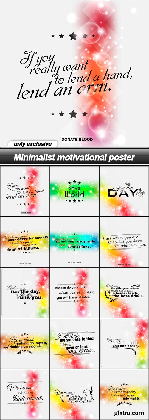 Minimalist motivational poster - 15 EPS