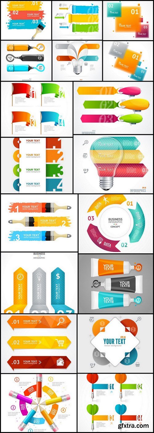 Infographics Design Elements #272 - 18 Vector