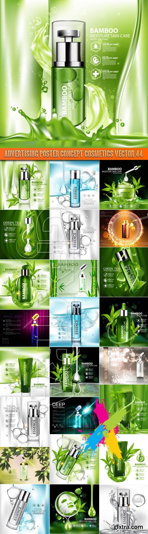 Advertising Poster Concept Cosmetics vector 44