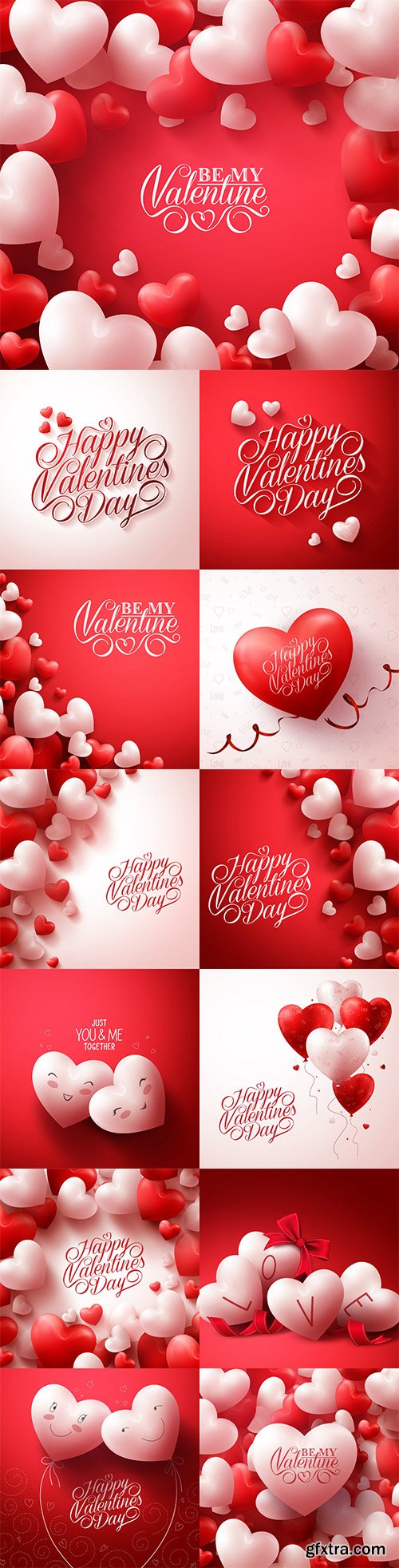 Romantic backgrounds with hearts