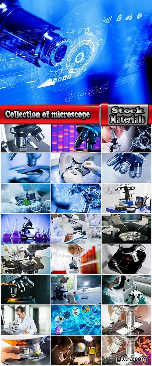 Collection of microscope micro chemical analysis laboratory 25 HQ Jpeg