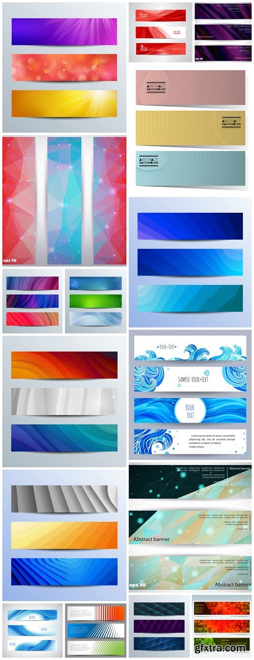 Abstract Banners Collection #127 - 16 Vectors