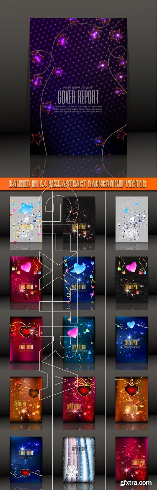 Banner in A4 size astract background vector