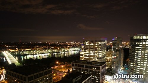 Dc city bright night time lapse