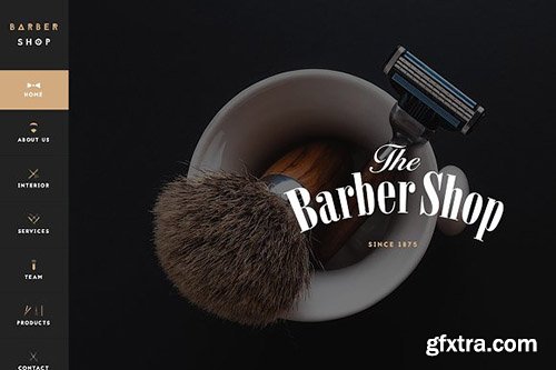 Barbershop - One Page Template - CM 1083216