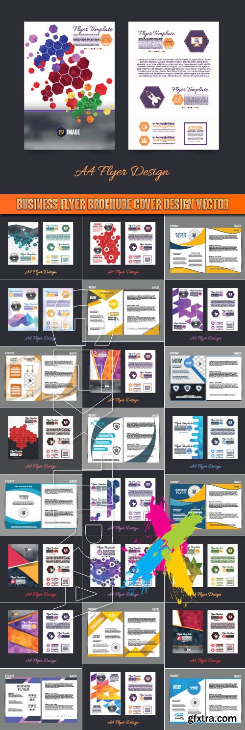 Business flyer brochure cover design vector