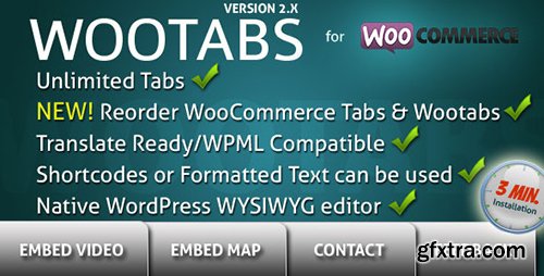 CodeCanyon - WooTabs v2.1.8 - Add Extra Tabs to WooCommerce Product Page - 7891253