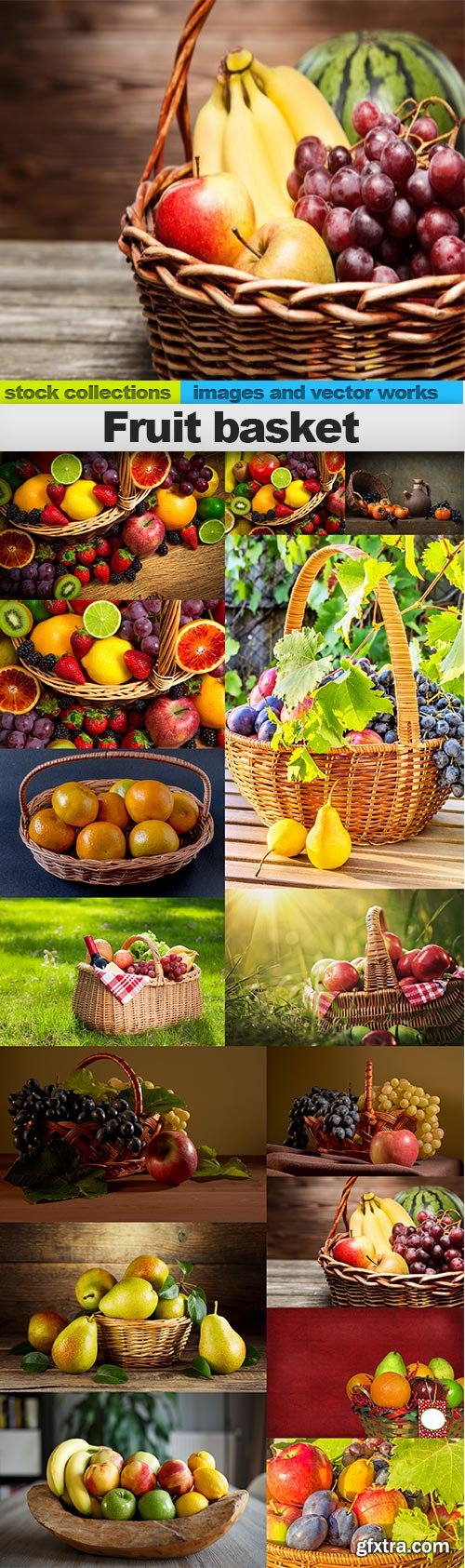 Fruit basket, 15 x UHQ JPEG