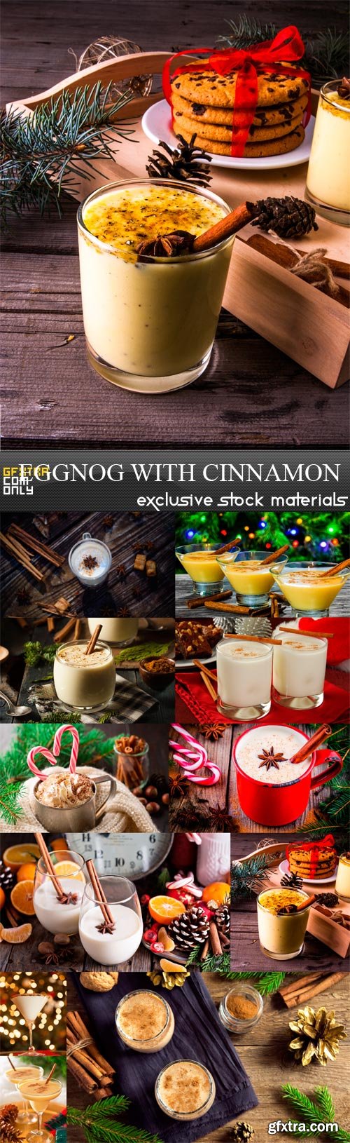 Eggnog with Cinnamon - 11 x JPEGs