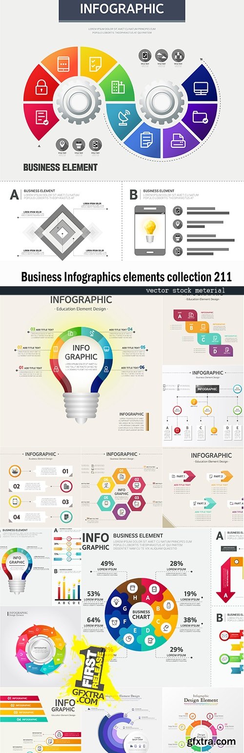 Business Infographics elements collection 211