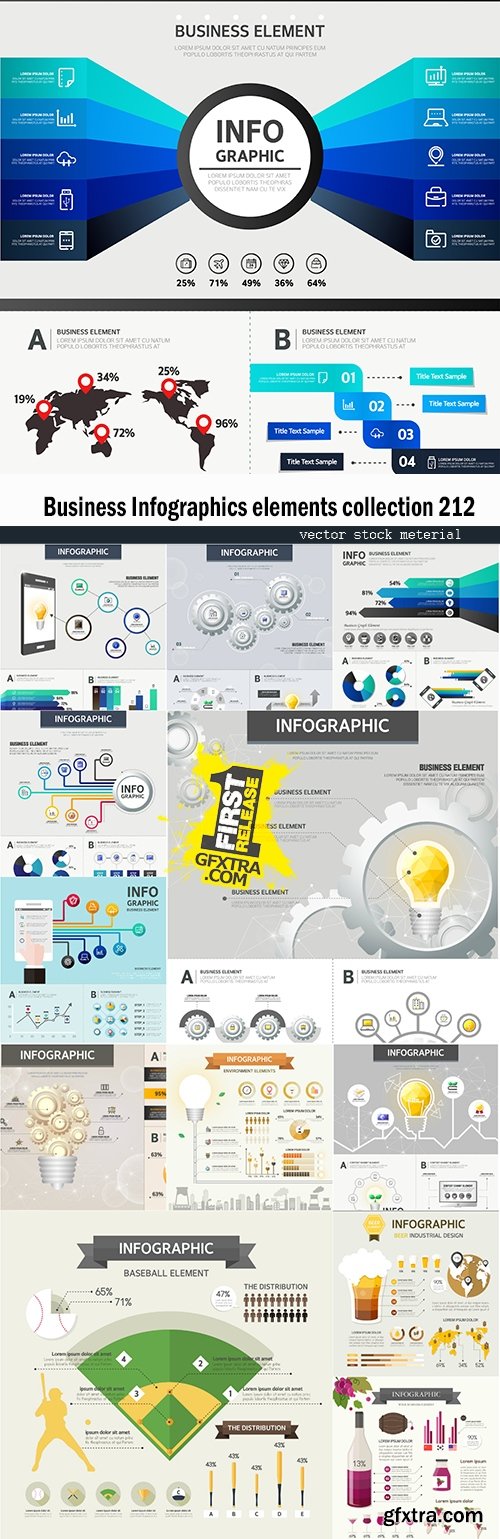 Business Infographics elements collection 212