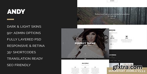 ThemeForest - Andy v1.16 - Elegant Creative Minimal One Page Template - 7746398