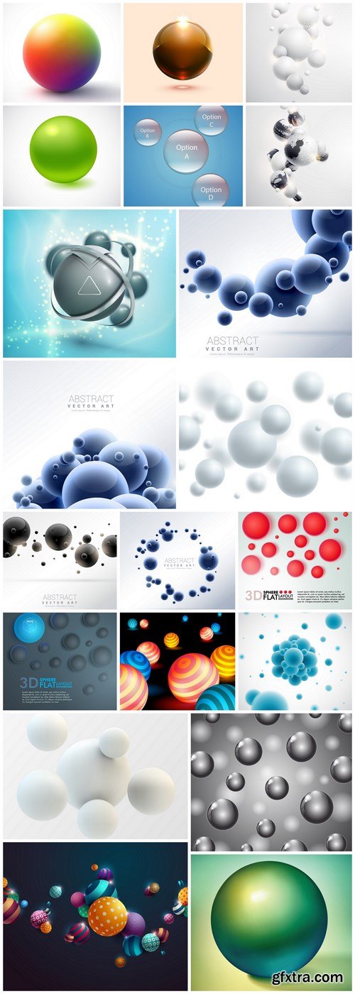 Abstract Sphere Background - 25 Vector
