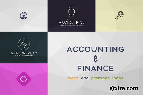 CreativeMarket Accounting & Finance icons and logos 1153305