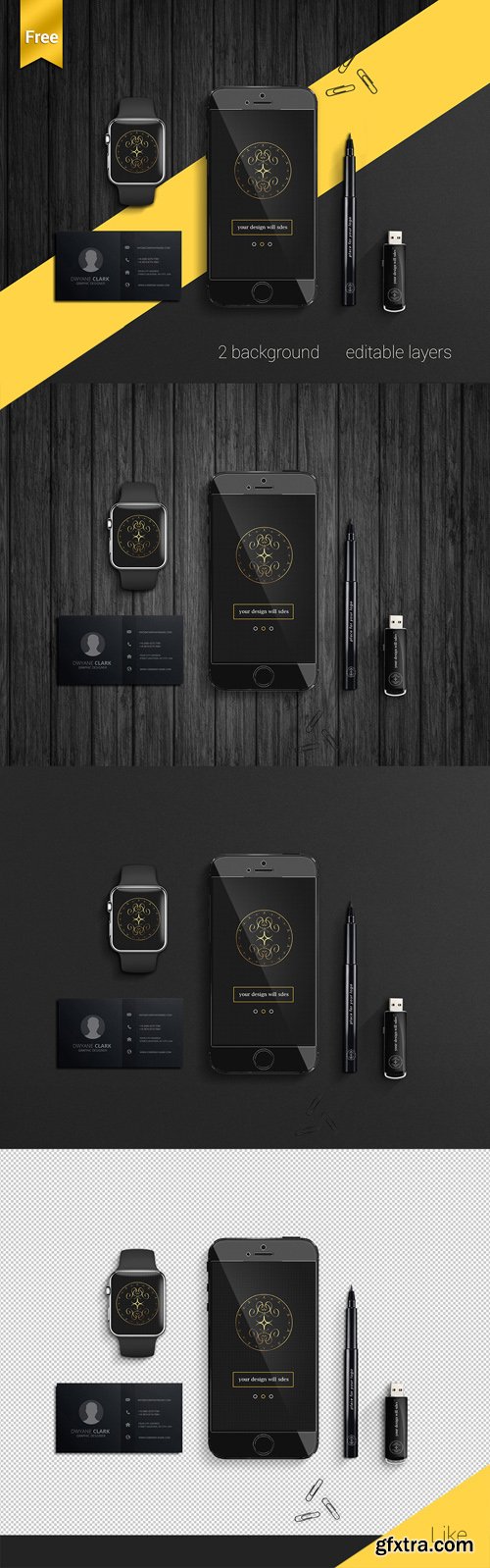 IPhone, Watch And Branding Mockup