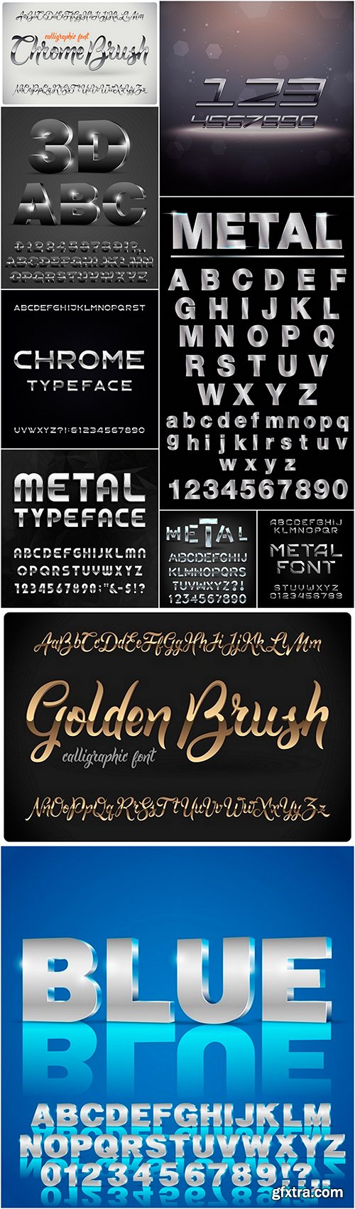 Metal type alphabet - 10EPS