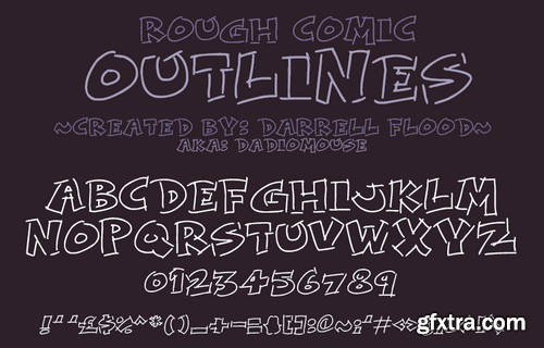 Rough Comic Outlines font