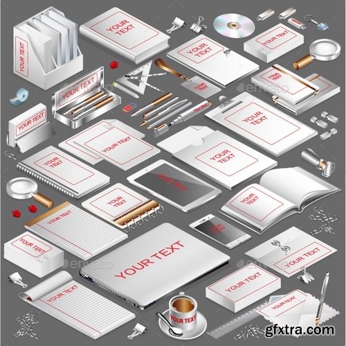GraphicRiver - Isometric Corporate Stationery Template 18514134