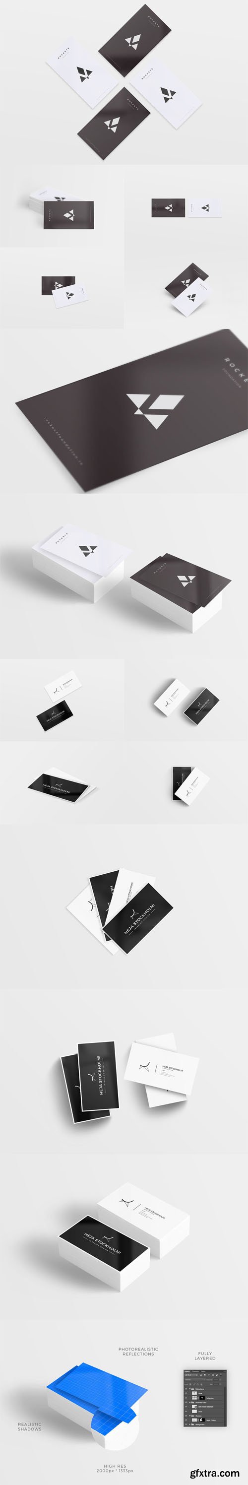 16 Clean Business Card Mockups