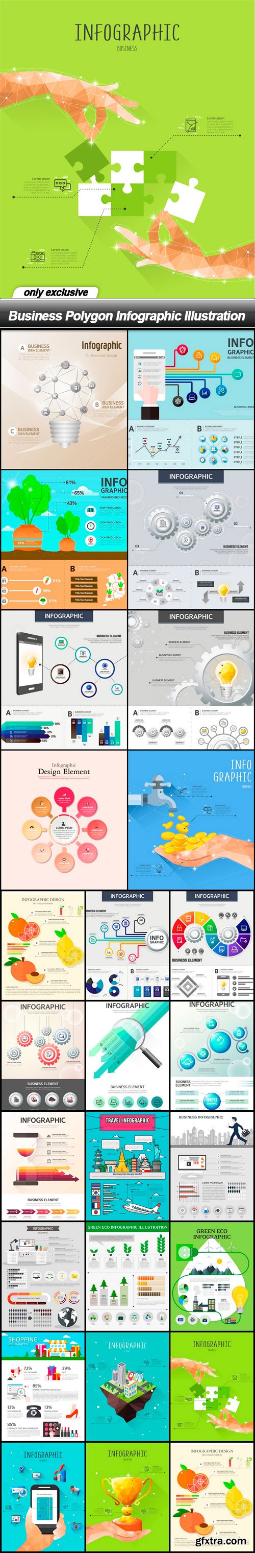 Business Polygon Infographic Illustration - 25 EPS